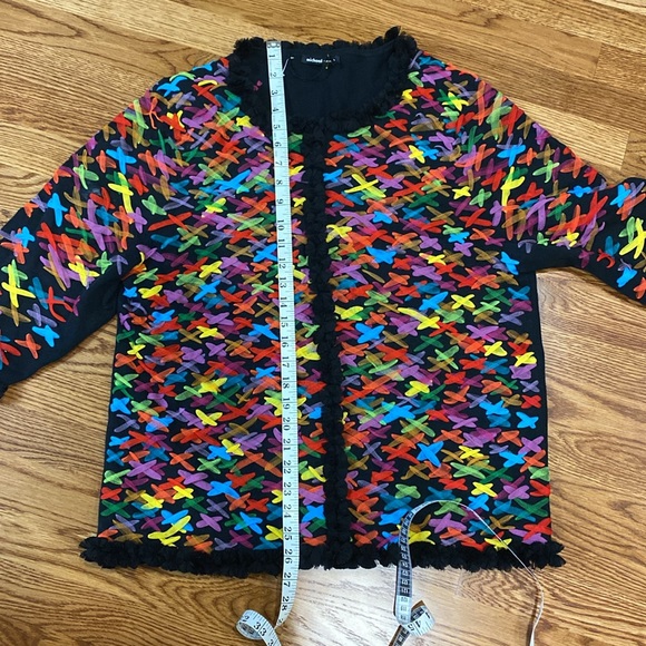 Michael Simon Sweater Criss Cross Tulle Sweater - Size 1X - Picture 4 of 7